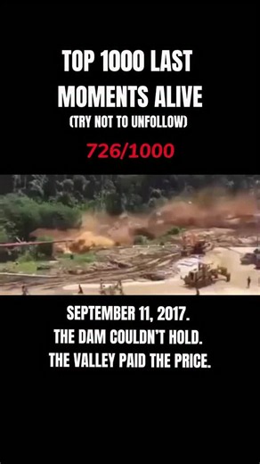 On September 11, 2017, part of the under-construction Nam Ao Hydropower Project in Phaxay District, Laos, failed after heavy rainfall, unleashing a powerful flash flood downstream. The footage captures the terrifying speed of the disaster. A wall of muddy water surges across the landscape within seconds, swallowing roads and farmland as people scramble to escape. It is a stark reminder of how little warning exists when a dam-related failure occurs and how quickly a normal scene can turn into cha