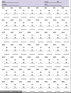 Printable Math Worksheets, Multiplication, Homeschool, Instant Download, With Answers - Etsy