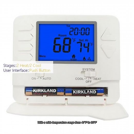 Digital LCD Display 7 Day Programmable Thermostat Heating and Cooling System