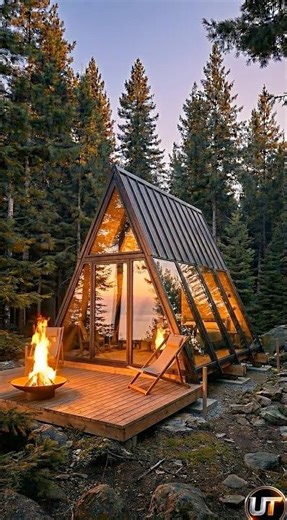 🌲 Watch a Forest Cabin Rise from Ground Zero #shorts #timelapse