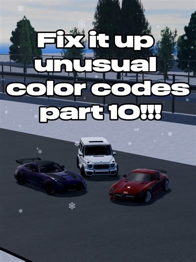 🎨Fix it up unusual color codes part 10!!!🎨(Mercedes edition)#fixitup #roblox #colors #codes #fixitupcolors #viral
