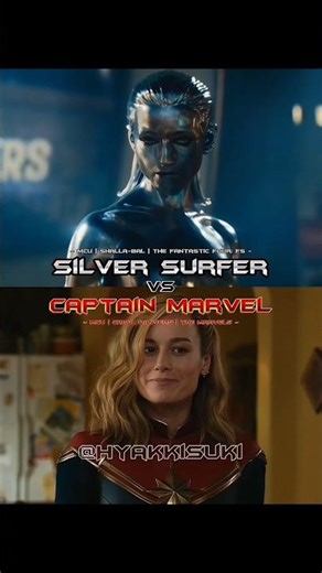 Captain Marvel vs Female Silver Surfer | #edit #vs #marvel #movie #mcu #shorts #fyp #4k #fy #foryou