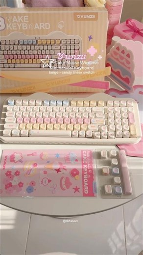 the creamiest keyboard omg 🥛 unboxing my new yunzii c98 cake meow mechanical keyboard 🎂 #yunzii