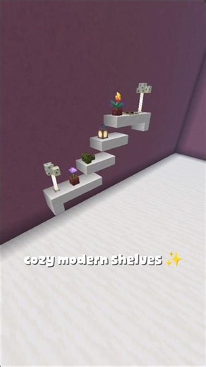 mincerft cozy modern shelves ✨️🌱 #minecraft #shorts
