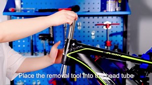 BUCKLOS Bike Headset Cup Removal Tool with Rubber Hammer,Sturdy and Durable Stainless Steel Bicycle Head Parts Remover Suitable for -1/8", 1-1/4" and 1-1/2" inch for Bike Repair