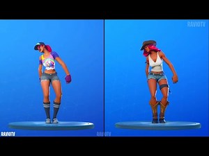 Beach bomber Vs Calamity Skin Fortnite Showcase with all popular emotes #beachbomberfortnite