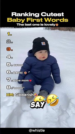 Ranking Cutest Baby First Words