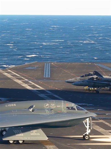 Rare B-2 Spirit Stealth Bomber Carrier Takeoff