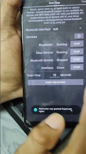 Kali nethunter hacking bluetooth no external usb