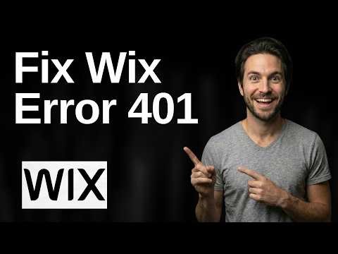 Fix Wix Error 401 (2026 Easy Guide)