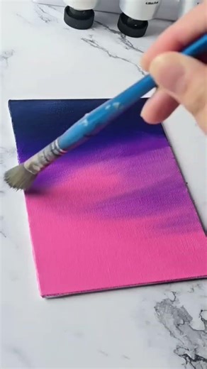 Easy way to paint a pink sky acrylic painting ideas for beginners#viral #art #acrylicpaint #acrylic