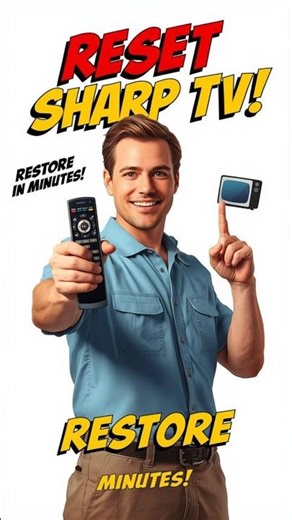 How to Factory Reset Sharp TV #shorts #shortvideo #tech