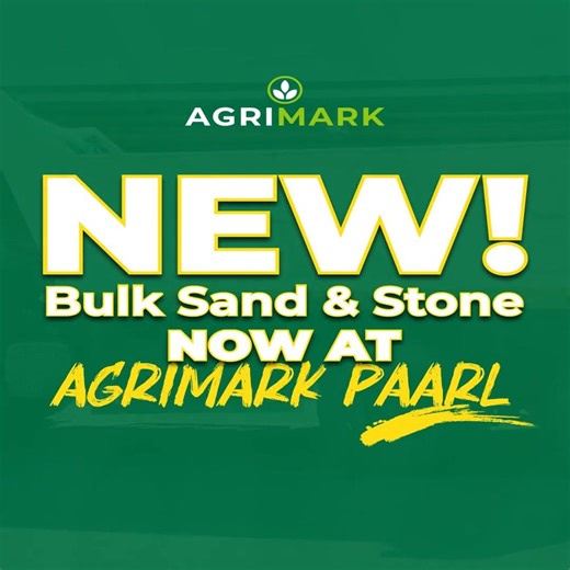 100 reactions |  Big news for Paarl builders!  Agrimark Paarl is now selling bulk sand & stone for all your building projects! Plus, we stock bricks, blocks, cement & more – everything you need to get the job done right.  Visit us today or place your order!  Contact us here: https://bit.ly/4iBAddA #BuildingMadeEasy #AgrimarkPaarl #BulkSand #BulkStone #QualitySupplies | Agrimark | Facebook
