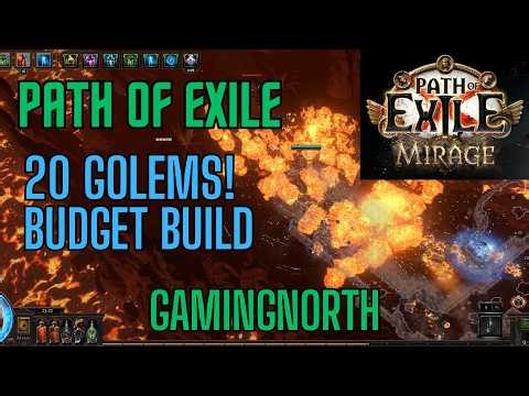 Path of Exile - 20 Golems Budget Build - Mirage League 3.28 - T16