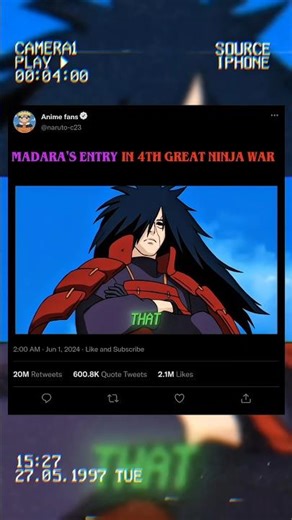 🤯 MADARA UCHIHA ENTRY IN 4TH GREAT NINJA WAR 🥶 MADARA VS ALL 💀#naruto #kitten #madara