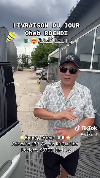 Aujourd’hui la livraison pour notre star de la chanson setifienne CHEB ROCHDI et très satisfait de son achat chez nous soyez les bienvenus au 139, avenue de la division, Leclerc, Drancy, 93700 Plusieurs véhicules sont disponibles sur place. On est ouvert du lundi au samedi de 10h jusqu’à 19 h. Marahba bikoum #استيراد_سيارات_اقل_من_ثلاث_سنوات #dz #izak #export #cheb_rochdi #setif
