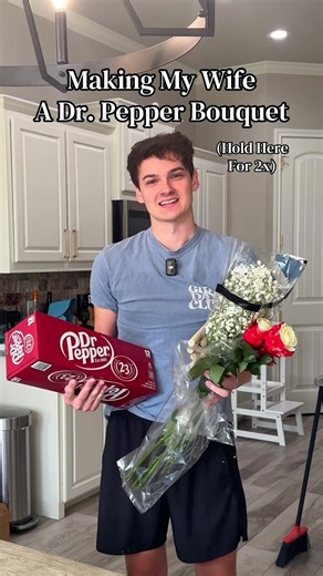 Do you think she liked it?! 🫣 #dad #dadsoftiktok #diy | dr pepper bouquets