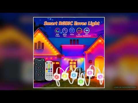 RGBIC Eaves Lights Smart Permanent Outdoor Lights IP67 Waterproof DIY Color LED String Lights
