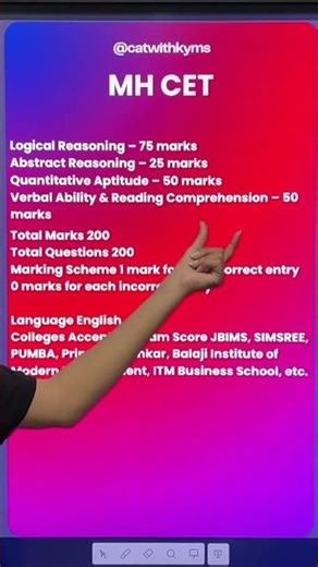MH CET MBA Exam Pattern Know Your Exam in 60 sec | MBA CET #mhcetpreparation #kymsacademy #mhtcet