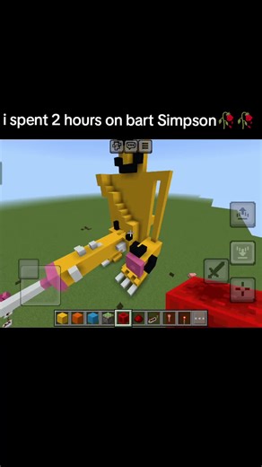 #minecraft #fypシ #fy #fyp #bartsimpson | i spent 2 hours on this bart simpson