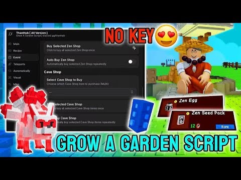 Grow A Garden Script Pastebin – Zen Event, Get Kitsune Pet, Auto Submit Zen Quests & More (No Key)