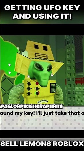 Getting UFO KEY and using it in Sell Lemons | Roblox