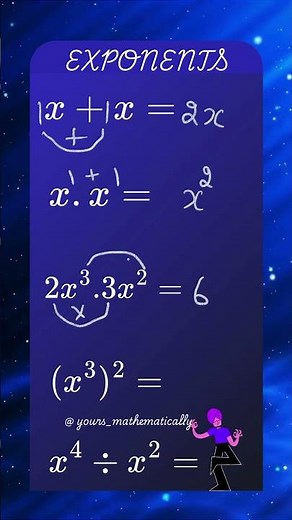 RULES OF ALGEBRA AND EXPONENTS
