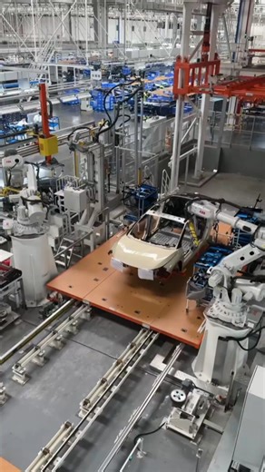 Car Assembly Process _ Advanced Automotive Manufacturing with Robots #automotive #production
