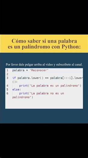 Cómo saber si una palabra es un palíndromo con Python (AJTekniko)