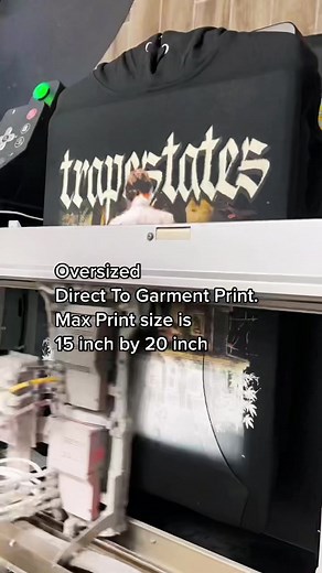 Oversize Direct To Garment Printing on Hoodies