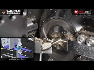 SolidCAM Swiss-Type - Machining Medical Spoon