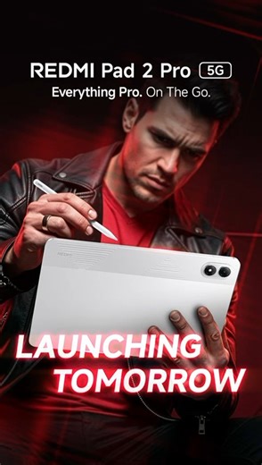 The countdown is almost over. What comes next isn’t incremental, it’s transformational. Tomorrow, REDMI unleashes its boldest chapter yet. Be ready. #REDMINote15 5G | #REDMIPad2Pro 5G #FasterStrongerSimplyBetter #108MasterPixelEdition #EverythingProOnTheGo Tune In Here: bit.ly/REDMIMegaLaunch | Redmi India