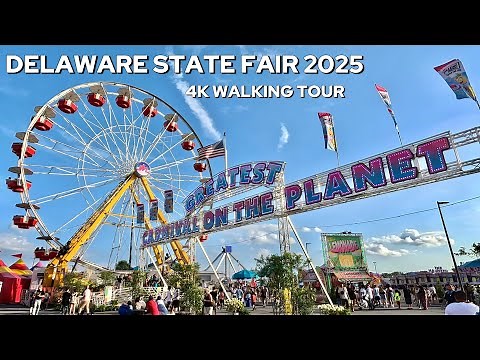 DELAWARE STATE FAIR 2025! FOOD, GAMES, RIDES & MORE | 4K WALK