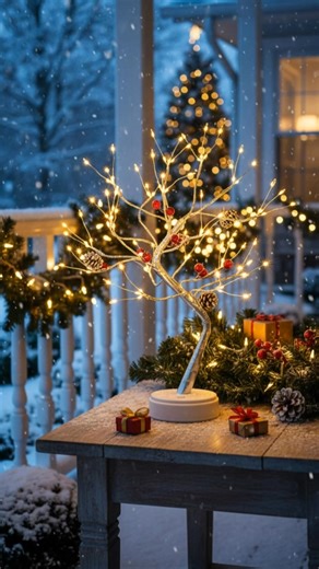 Transform your space into a magical haven with this tree lamp, its golden fairy lights creating a soothing glow! ✨ | TwinklingTree | Facebook