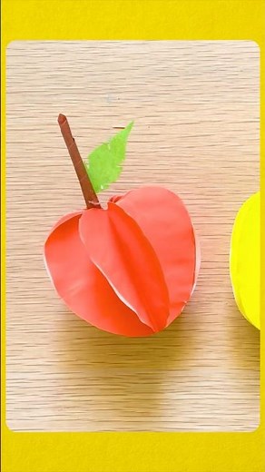 Easy Paper Apple 🍎 | Fun Origami Craft for Kids & Beginners | Paper Craft Magic