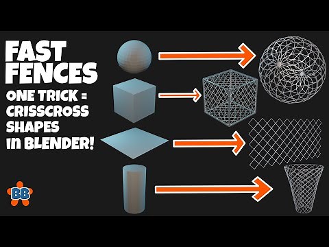 Easy Fence Mesh Crisscross Shapes and Other Abstract Objects in Blender 2.8