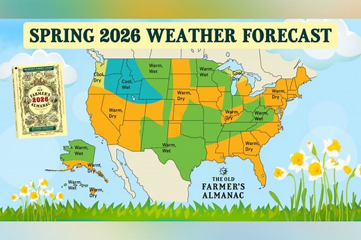 Old Farmer’s Almanac Predicts US Weather for Spring 2026
