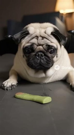 🦇 Bat-Pug vs. The Un-eatable Zombie Treat #PugLife #Struggle #Funny