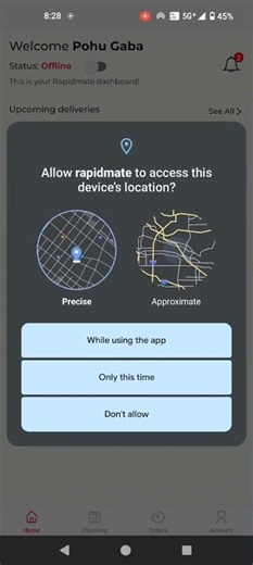 RapidMate – Background Location Tracking Demo