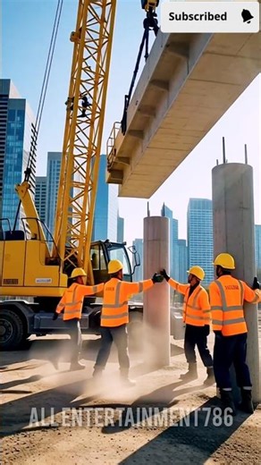 Tower Crane Construction Work | High Rise Building Ka Powerful Scene 👷🏗️ #shorts #construction #work