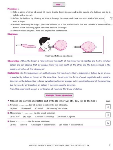 Science practical book 9th class experiment no 1