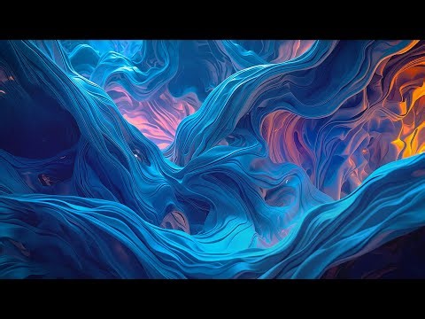 Abstract Background: Blue Digital Art Screensaver, no sound