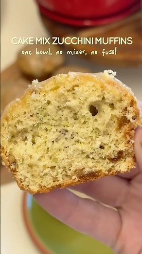 Easy, peasy zucchini muffins made with vanilla cake mix and lots of freshly shredded summer squash!