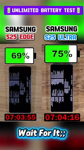 🔋☠️SAMSUNG S25 EDGE SAMSUNG S25 ULTRA BATTERY TEST!!