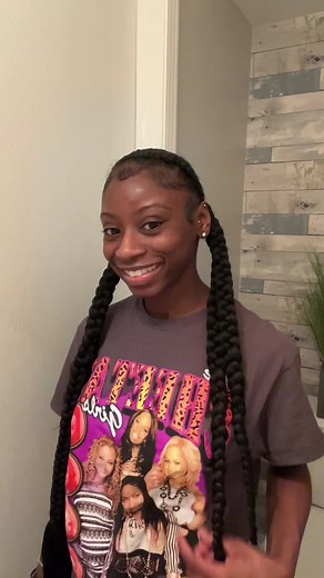 first time doing this style n i luvv it!💖 | inspo: @__kennzo | #fyp #naturalhairstyles #diyhair #blackgirlhairtutorial #blackgirlhairstyles #easyblackgirlhairstyles #braidedhairstyle #edgestutorial #hairtok