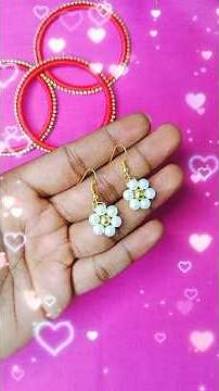 I DIYed Pearl Flower Earrings
