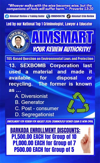 Kapag Aimsmart buddy ka, VIP ka! Sagad na sagad talaga ang turo at SULIT pa ang bayad. 👌- James 𝐁𝐄𝐒𝐓 𝐍𝐄𝐖𝐒! Because 𝗘𝗡𝗥𝗢𝗟𝗟𝗠𝗘𝗡𝗧 for 𝗠𝗮𝗿𝗰𝗵 𝘁𝗼 𝗔𝘂𝗴𝘂𝘀𝘁 𝟮𝟬𝟮𝟲 REGULAR Face-to-Face (F2F) Review is now officially open☝🏻 • When we say REGULAR, HINDI ito one-week F2F per month lang ah.❌ • Regular na 3 days per week ang F2F sa AIMSMART. As in, weekly, meron tayong F2F review. 🙏 Kaya siguradong 𝗦𝗨𝗟𝗜𝗧 ang bayad mo lalo na at napakaraming 𝗙𝗥𝗘𝗘𝗕𝗜𝗘𝗦.👌 • 𝐅𝐑𝐄𝐄