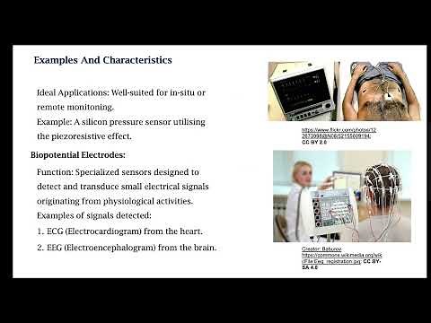 Examples and Characteristics of Sensors and Transducers