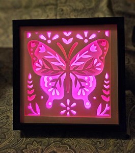 Butterfly Lightbox, Shadow Box, Unique Christmas Gift, Handmade Holiday Gift - Etsy
