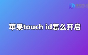 苹果touch id怎么开启